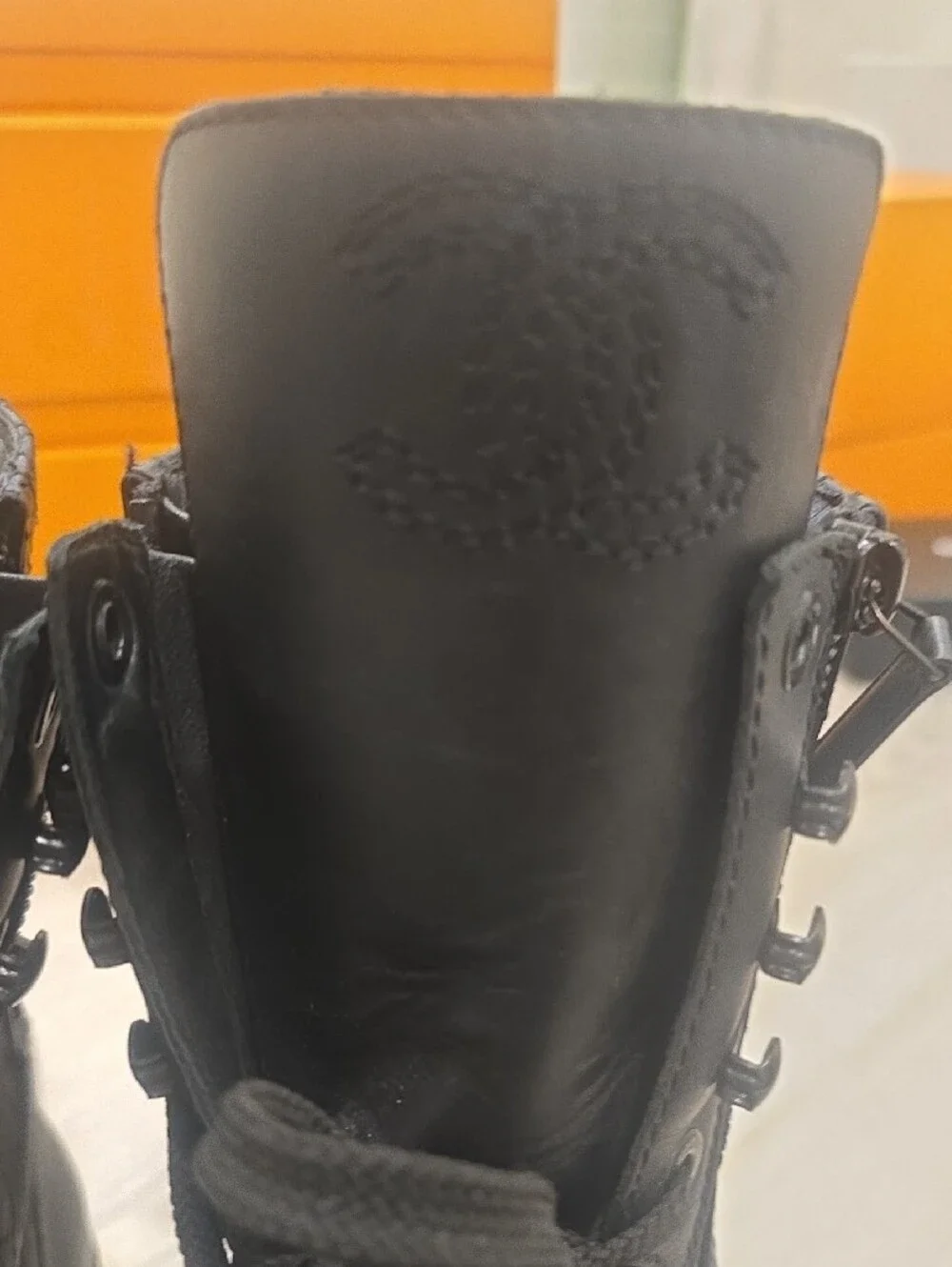 Chanel Black Leather Lace-Up Women's Combat Boots